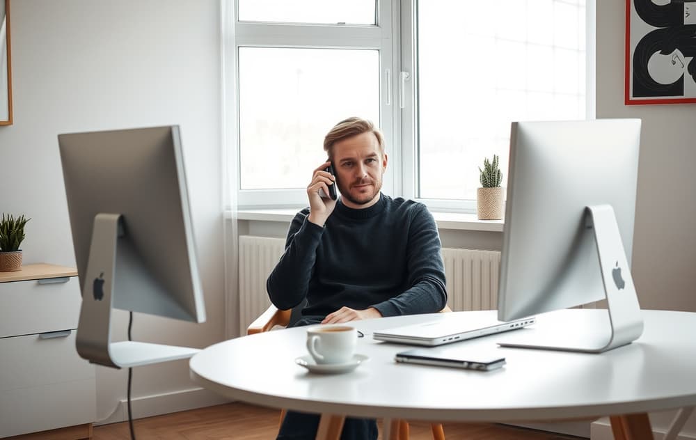 Person som gjør et uttak fra en bettingkonto via mobil og PC