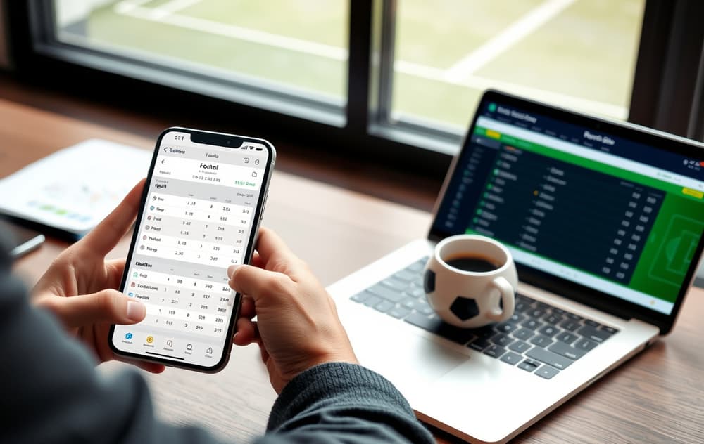 Sammenligning av bettingsider for fotball på mobil og pc